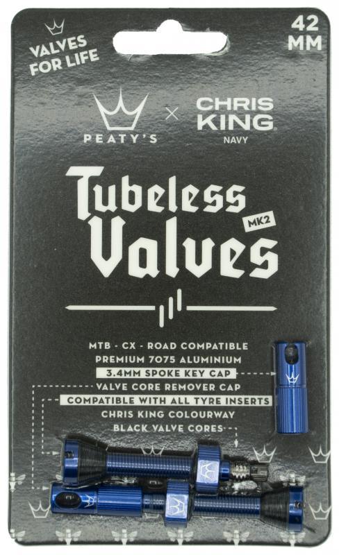 Peatys X Chris King Tubeless Valves Mk Navy Velocity Sk