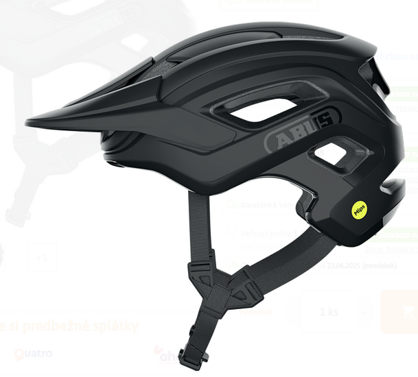 Abus cliffhanger mips cyklisticka prilba velvet black fixed