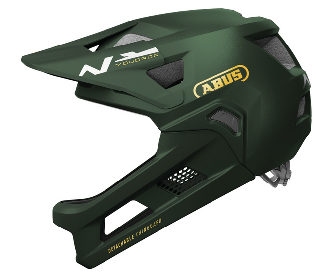 Abus youdrop ff detska cylisticka prilba mossy green