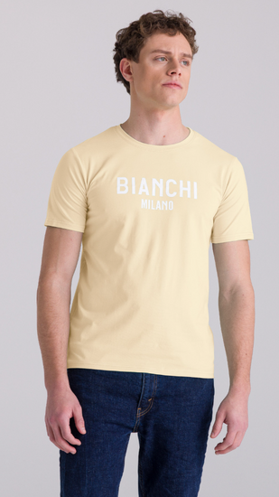 Bianchi milano fan tshirt beige1